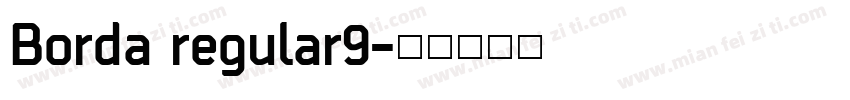 Borda regular9字体转换